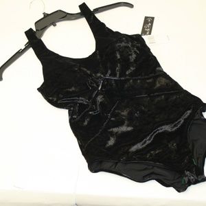 Sea & Her Crushed Velvet Swimsuit Bodysuit 12 NEW